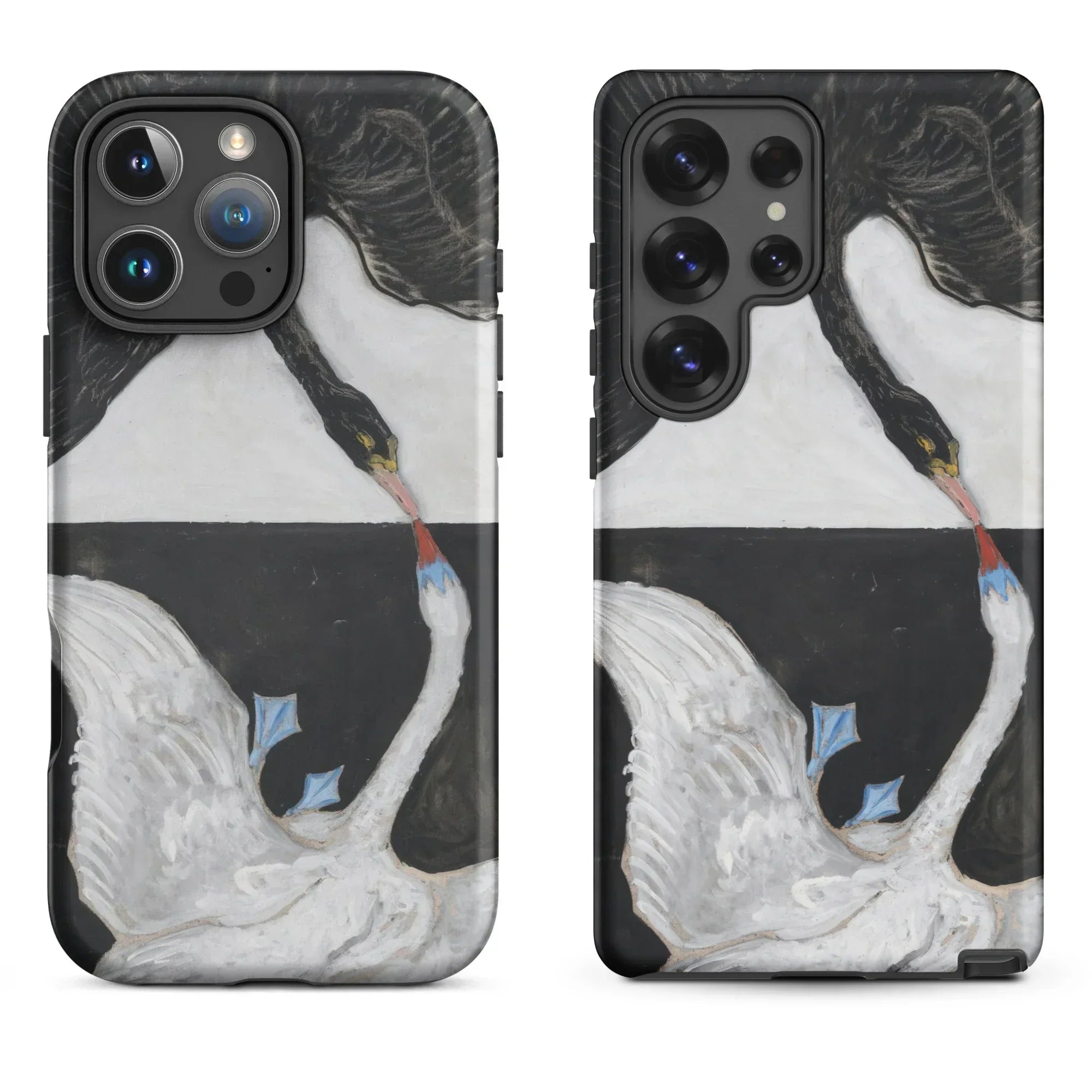 Decorative phone case featuring a nature-inspired design with a bird, butterfly, and floral elements.