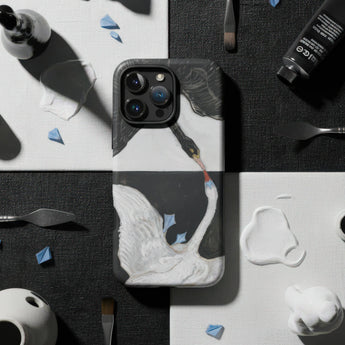 Animal Phone Cases featuring an artistic design of a swan on a stylish phone case.