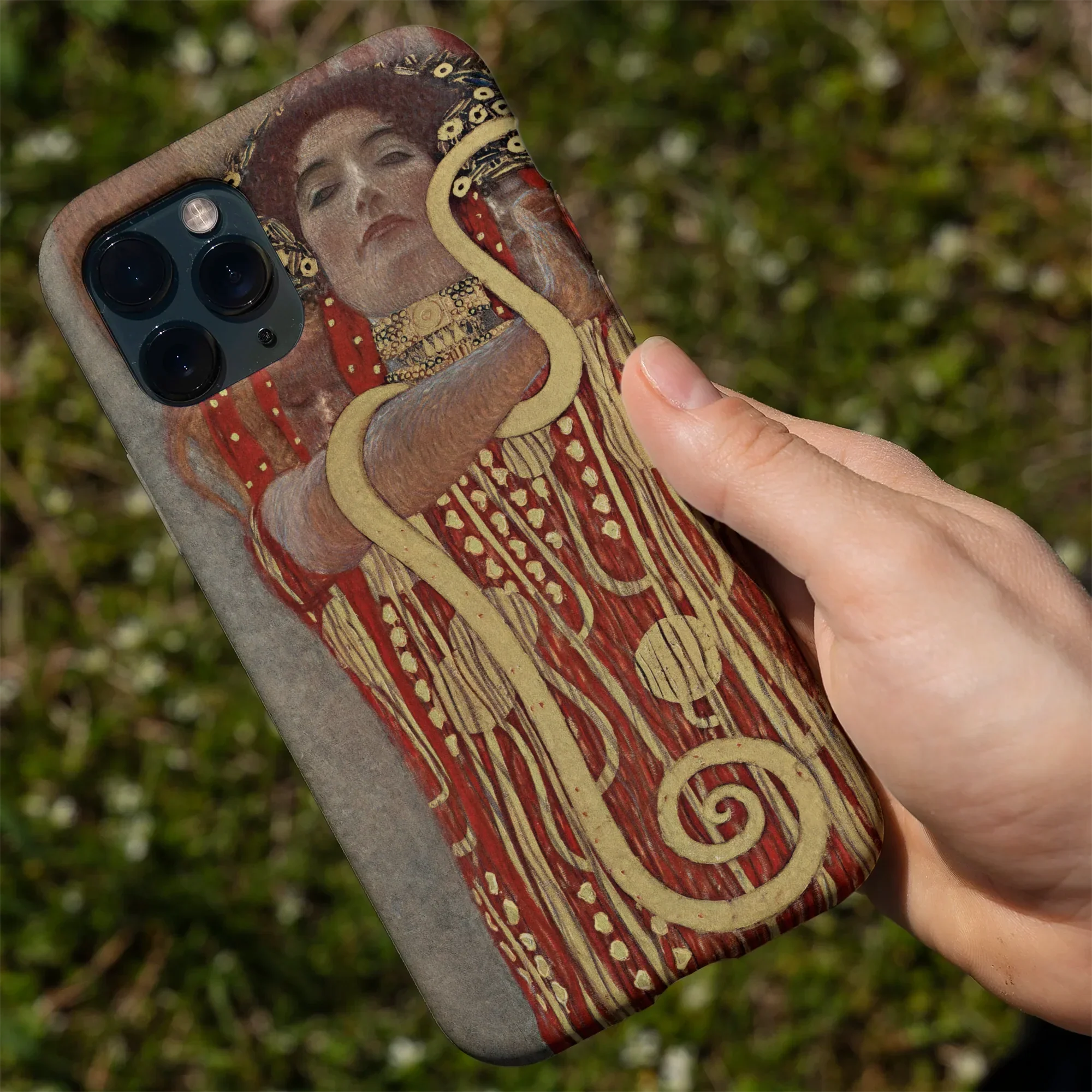 Gustav Klimt-themed phone case.