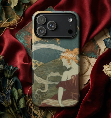 Art Nouveau phone cases featuring elegant designs and floral motifs on a stylish phone case.