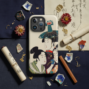 Smartphone case with Japanese art.