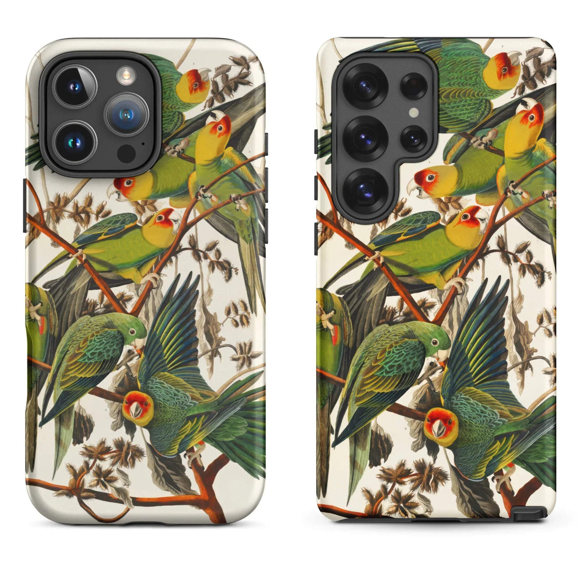 Bird-patterned phone case.