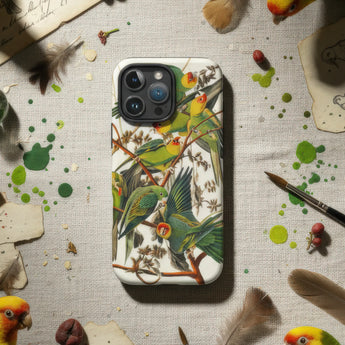 Bird-patterned phone case.