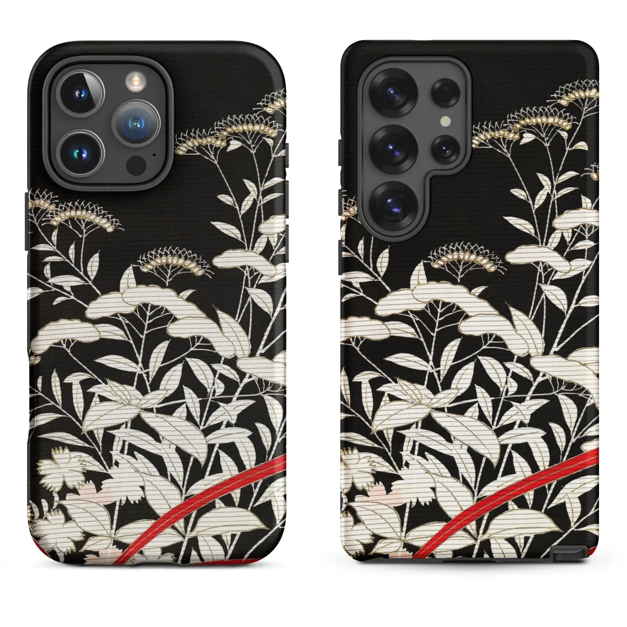 IPhone with a decorative floral pattern case.