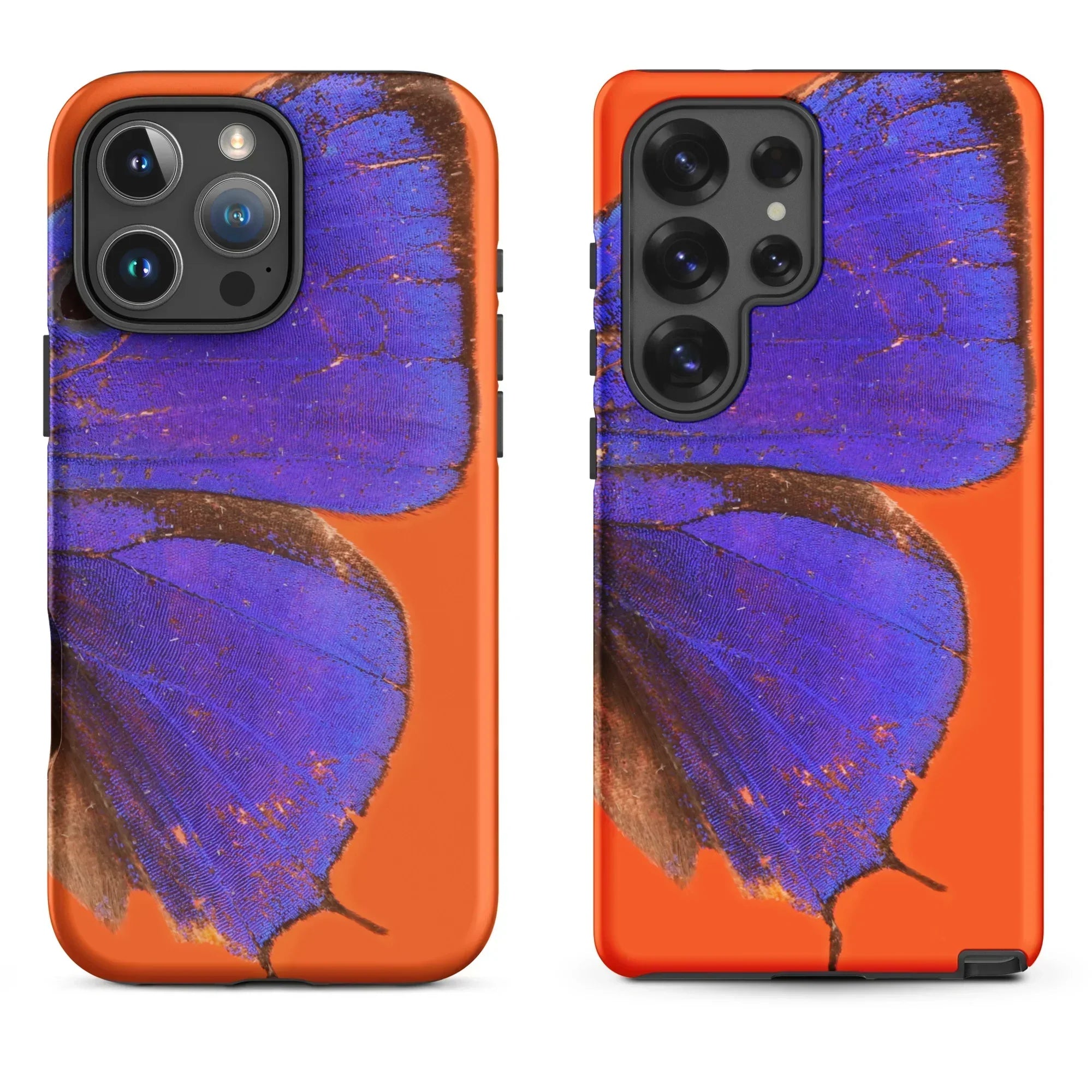 Butterfly-patterned phone case.