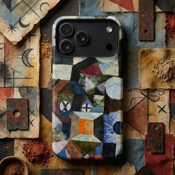 German phone cases featuring a detailed artistic design on fabric with jewels.