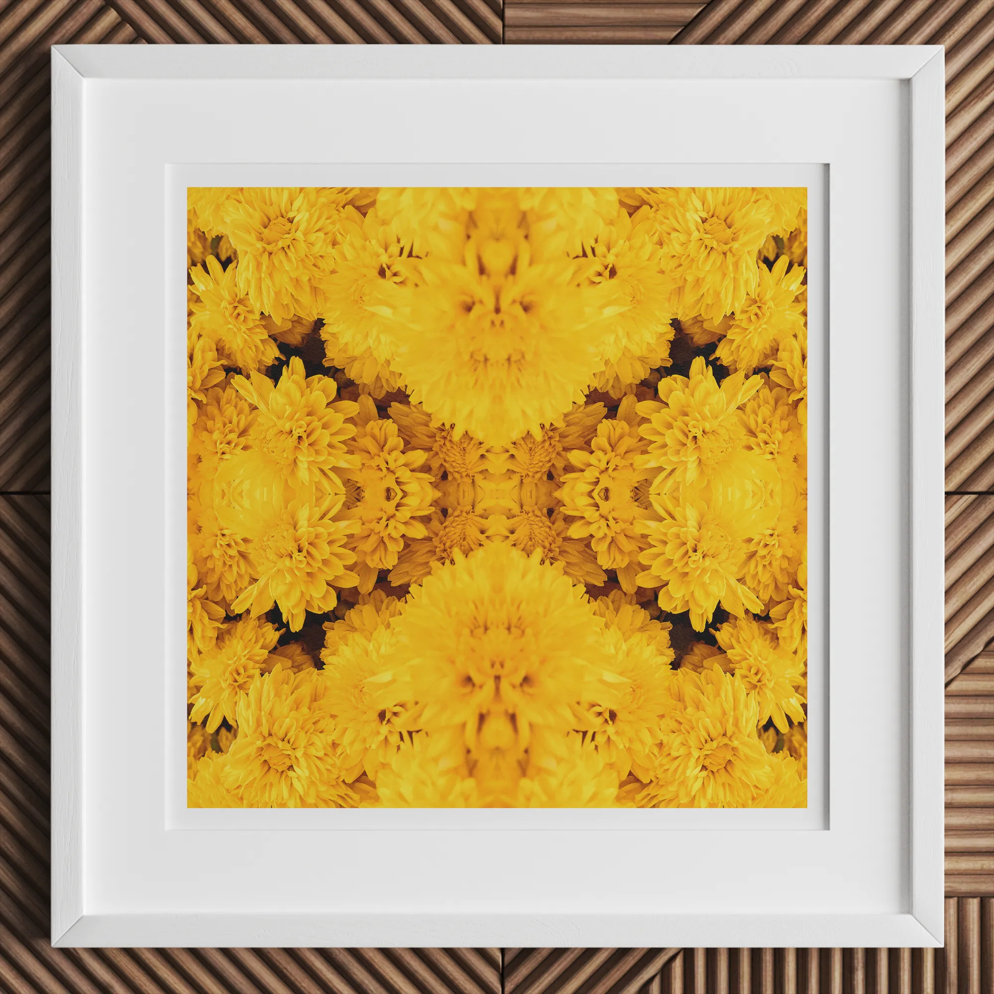 Gold Rush - Trippy Chrysanthemum Floral Pattern