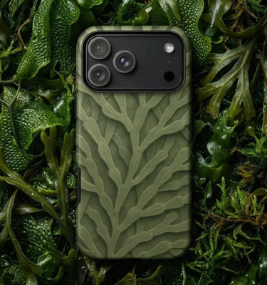 Green Phone Cases featuring a scenic design inspired by lush landscapes and nature's calming hues.