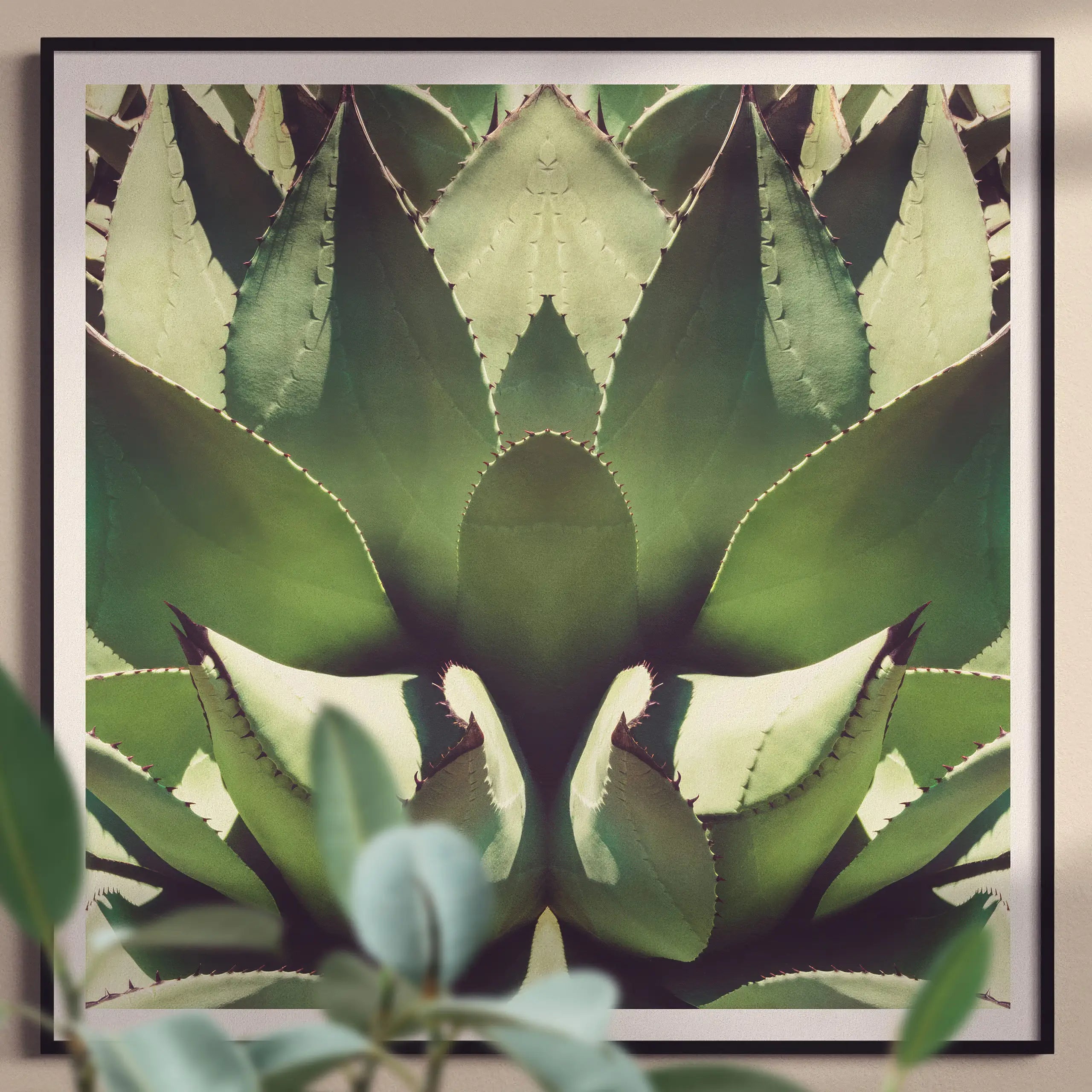 Open Wide - Trippy Succulent Agave Plant Art