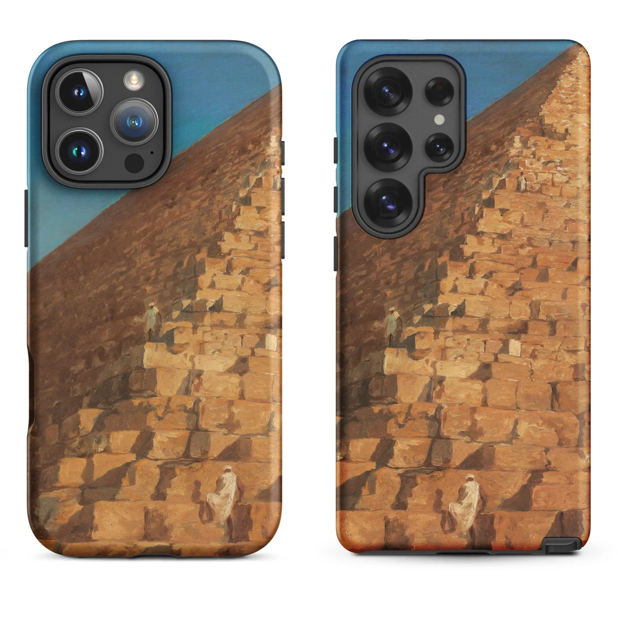 Pyramid-themed phone case.