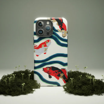 Koi fish patterned phone case.