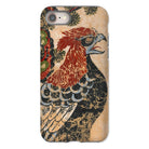 Otsu-e of Eagle - Edo Art Iphone Case, 8 / Matte, Artistic Phone Case Rooster Ornate Feather Patterns Red