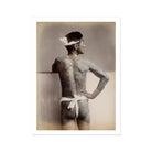 1585 Japanese Wabori Tattoo - S. Ogawa Fine Art Print, Tattooed Man Loincloth