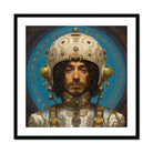 Mehdi the Gay Astronaut - Gays in Space Fine Art Print, Framed Portrait Man Ornate Helmet