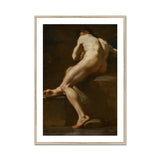Male Nude Seen from Behind - Ubaldo Gandolfi Fine Art Print, Framed Nude Male Figure Painting