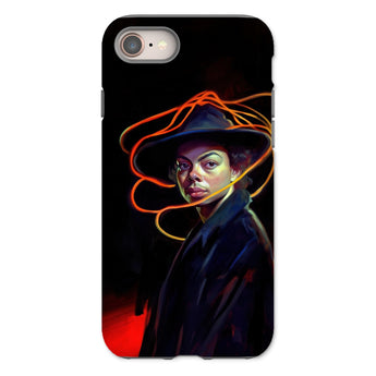 Nyx - Gay Witch Iphone Case, 8 / Matte, Phone Case Stylized Portrait Person Hat Orange Lines