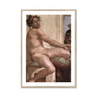 Ignudo - Michelangelo Sacrifice of Noah Art Print, Framed Nude Male Figure