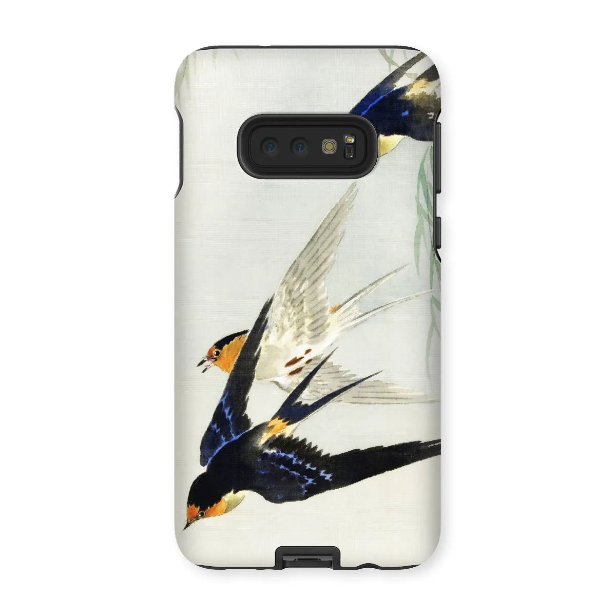 3 Birds In Flight - Kachō-e Art Phone Case - Ohara Koson - Samsung Galaxy S10e / Matte - Mobile Phone Cases