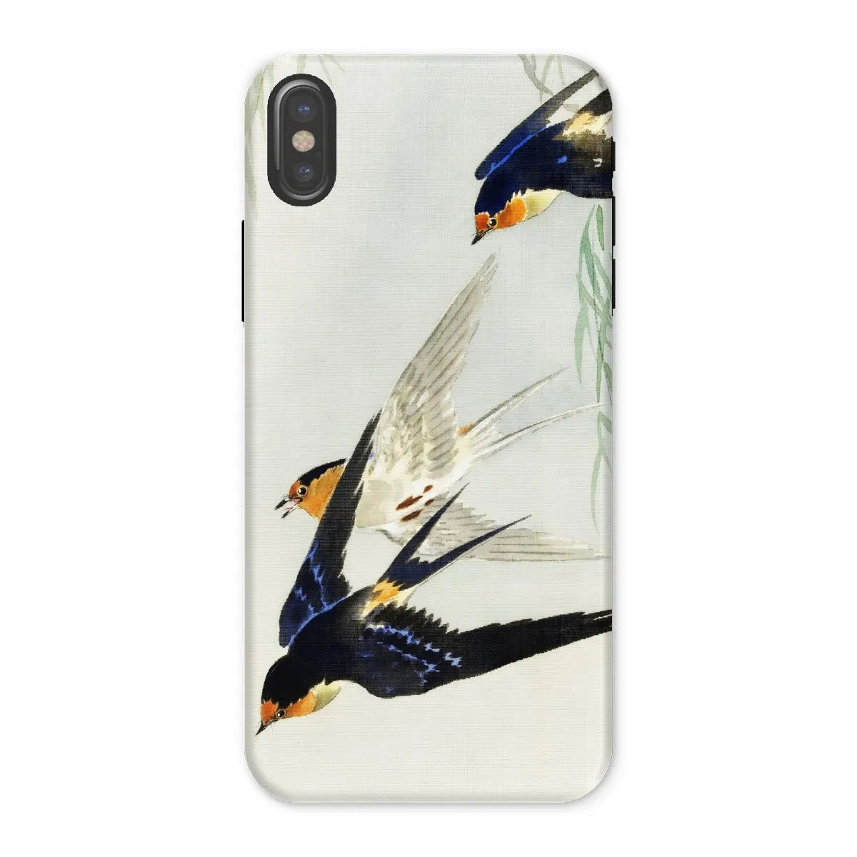 3 Birds In Flight - Kachō-e Art Phone Case - Ohara Koson - Iphone x / Matte - Mobile Phone Cases - Aesthetic Art