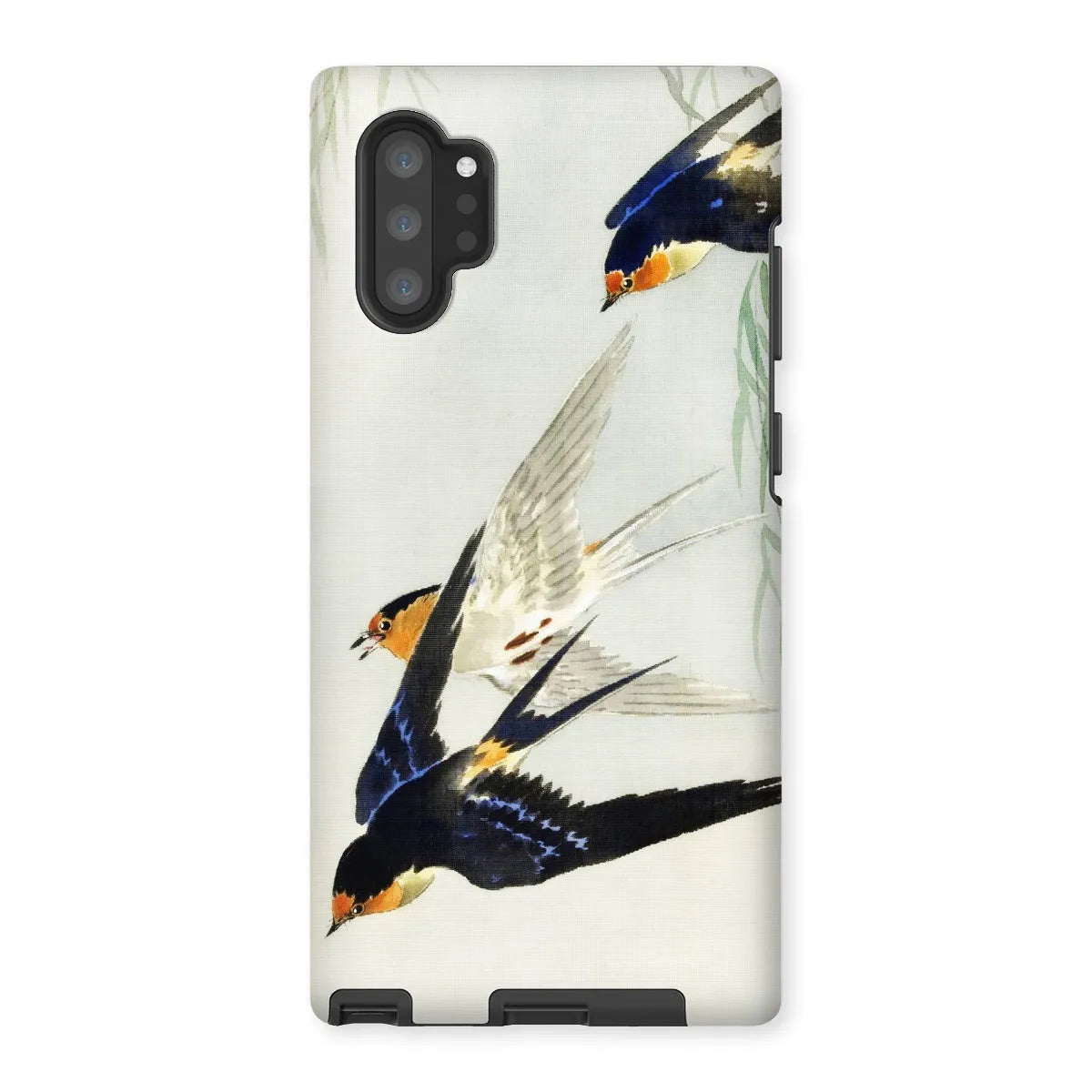 3 Birds In Flight - Kachō-e Art Phone Case - Ohara Koson - Samsung Galaxy Note 10p / Matte - Mobile Phone Cases
