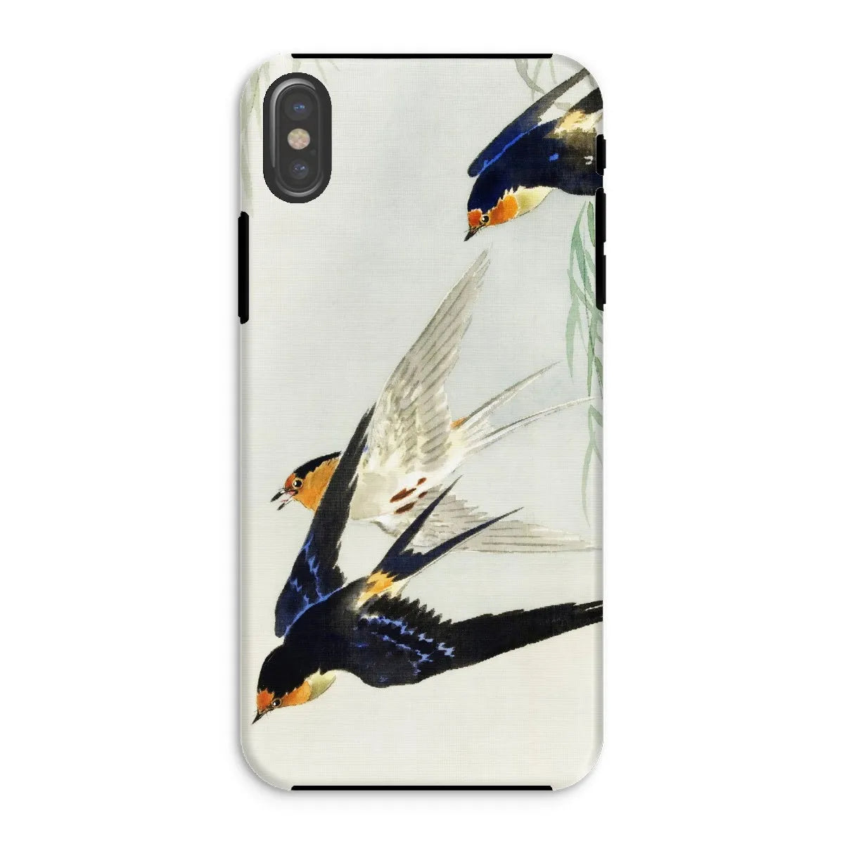 3 Birds In Flight - Kachō-e Art Phone Case - Ohara Koson - Iphone Xs / Matte - Mobile Phone Cases - Aesthetic Art