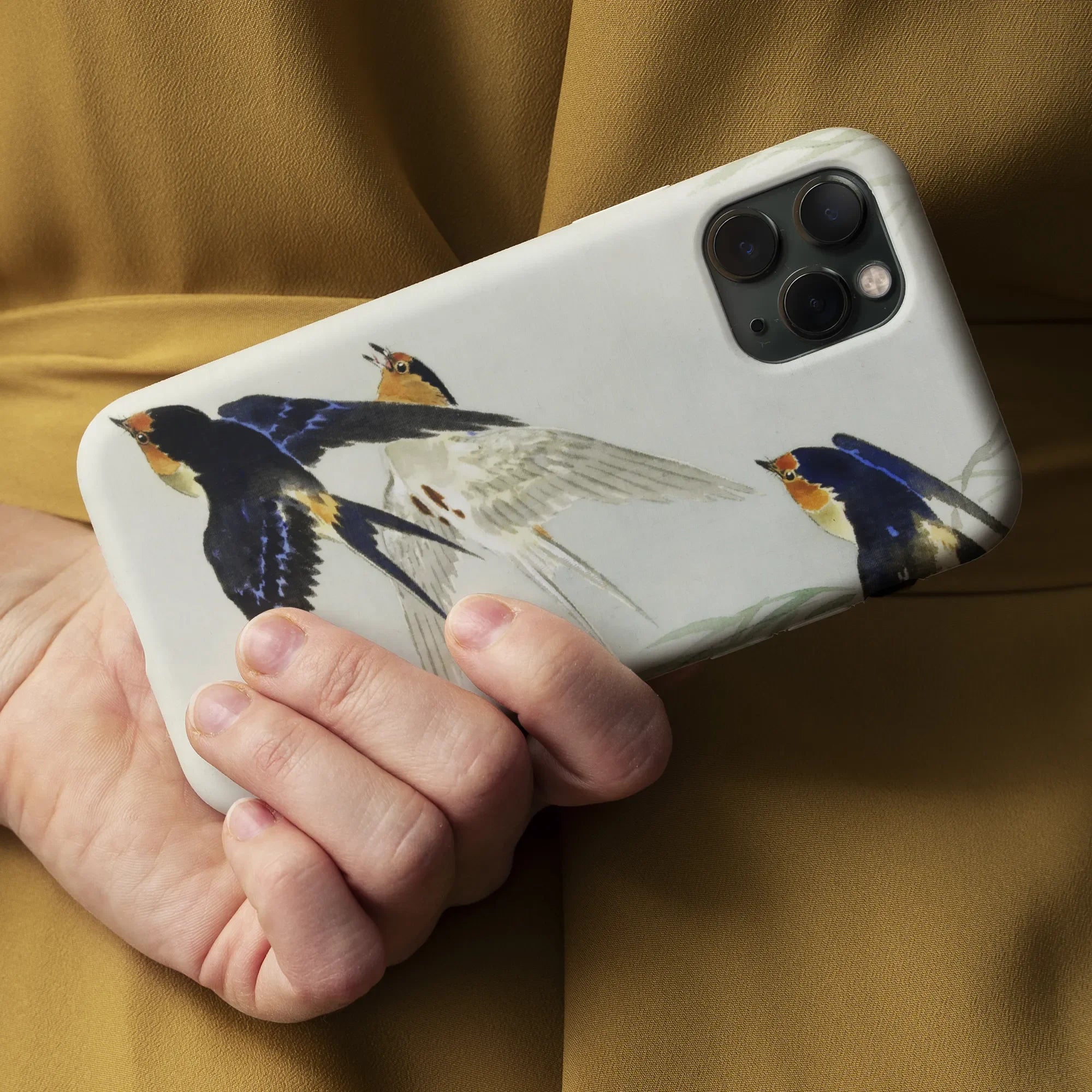 3 Birds In Flight - Ohara Koson Kachō-e Art Phone Case - Mobile Phone Cases - Aesthetic Art