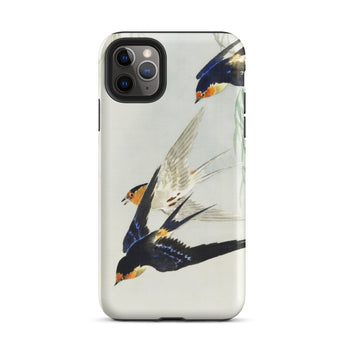3 Birds in Flight - Ohara Koson Kachō-e Iphone Case 11 Pro Max / Matte Bird-themed Smartphone, Art, Feeling Trapped Mobile Phone Cases