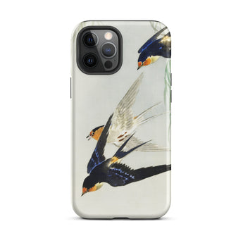 3 Birds in Flight - Ohara Koson Kachō-e Iphone Case 12 Pro Max / Matte Bird-themed, Art, Feeling Trapped Mobile Phone Cases