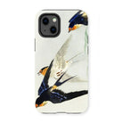 3 Birds in Flight - Ohara Koson Kachō-e Iphone Case, 13 Mini / Matte, Phone Case Colorful Bird Design Swallows Flight