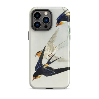 3 Birds in Flight - Ohara Koson Kachō-e Iphone Case 14 Pro Max / Matte Bird-themed Phone, Art, Feeling Trapped Mobile Cases