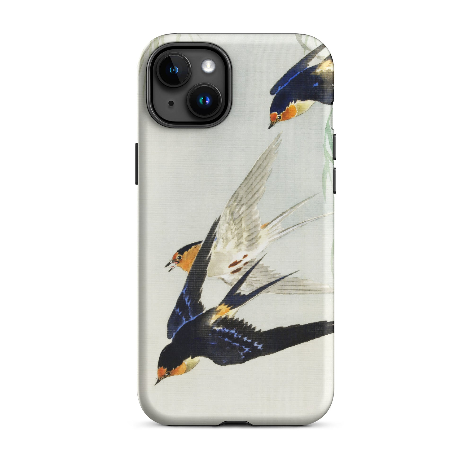 3 Birds in Flight Ohara Koson Kachō e Iphone Case, 15 Plus / Matte, Swallows Themed Phone Case