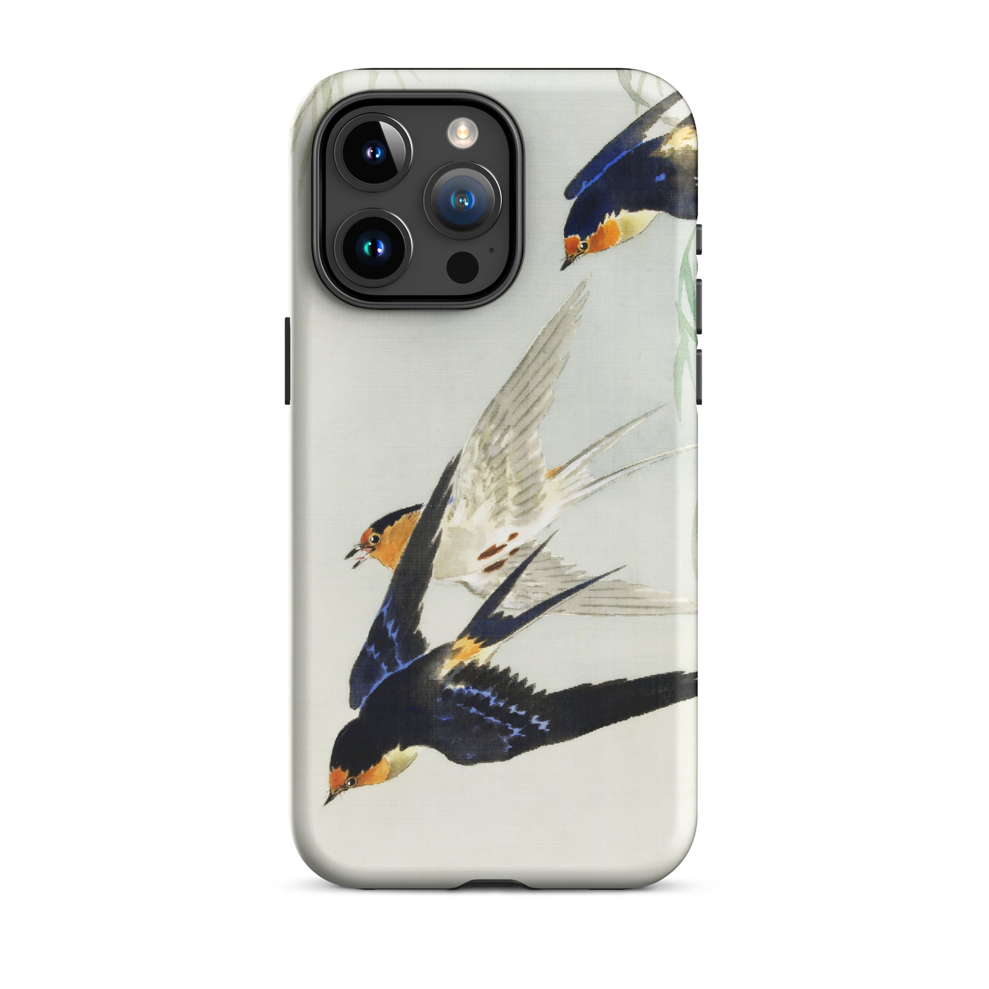 3 Birds in Flight Ohara Koson Kachō e Iphone Case, 15 Pro Max / Matte, Swallows Themed Phone Case