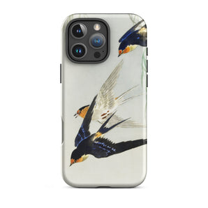 3 Birds in Flight - Ohara Koson Kachō-e Iphone Case, 16 Pro Max / Matte, Bird-themed Iphone Case