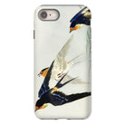 3 Birds in Flight - Ohara Koson Kachō-e Iphone Case, 8 / Matte, Phone Case Painting Swallows Flight