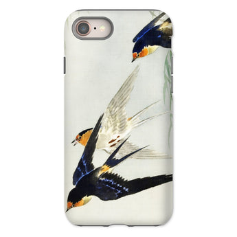 3 Birds in Flight - Ohara Koson Kachō-e Iphone Case 8 / Matte Phone Painting Swallows, Art, Feeling Trapped Mobile Cases