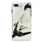 3 Birds in Flight - Ohara Koson Kachō-e Iphone Case, 8 Plus / Matte, Phone Case Colorful Bird Design Swallows Flight