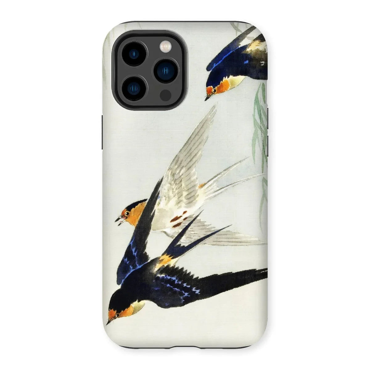 3 Birds in Flight - Ohara Koson Kachō-e Iphone Case - 14 Pro Max / Matte