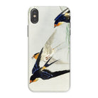 3 Birds in Flight Ohara Koson Kachō e Iphone Case, x / Matte, Phone Case Delicate Watercolor Style Painting Swallows Flight