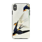 3 Birds in Flight - Ohara Koson Kachō-e Iphone Case, Xs Max / Matte, Phone Case Watercolor-style Painting Swallows Flight
