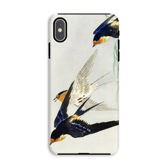 3 Birds in Flight - Ohara Koson Kachō-e Iphone Case Xs Max / Matte Phone Watercolor-style Painting Swallows, Art, Feeling Trapped Mobile