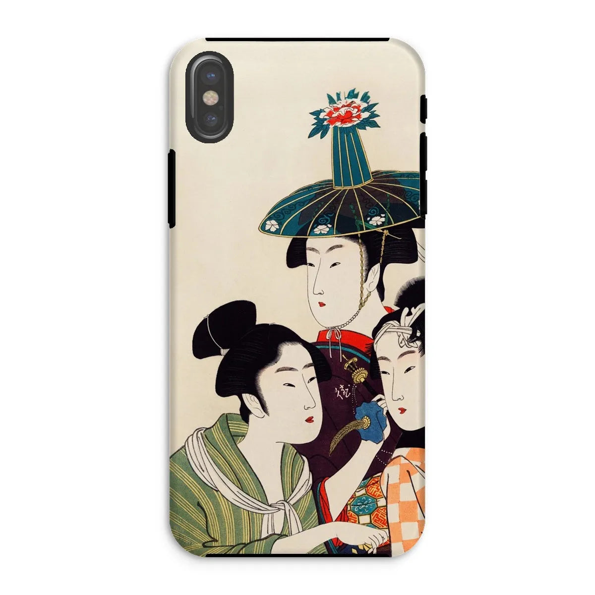 3 Young Men Or Women - Japanese Ukiyo-e Phone Case - Utamaro - Iphone Xs / Matte - Mobile Phone Cases - Aesthetic Art