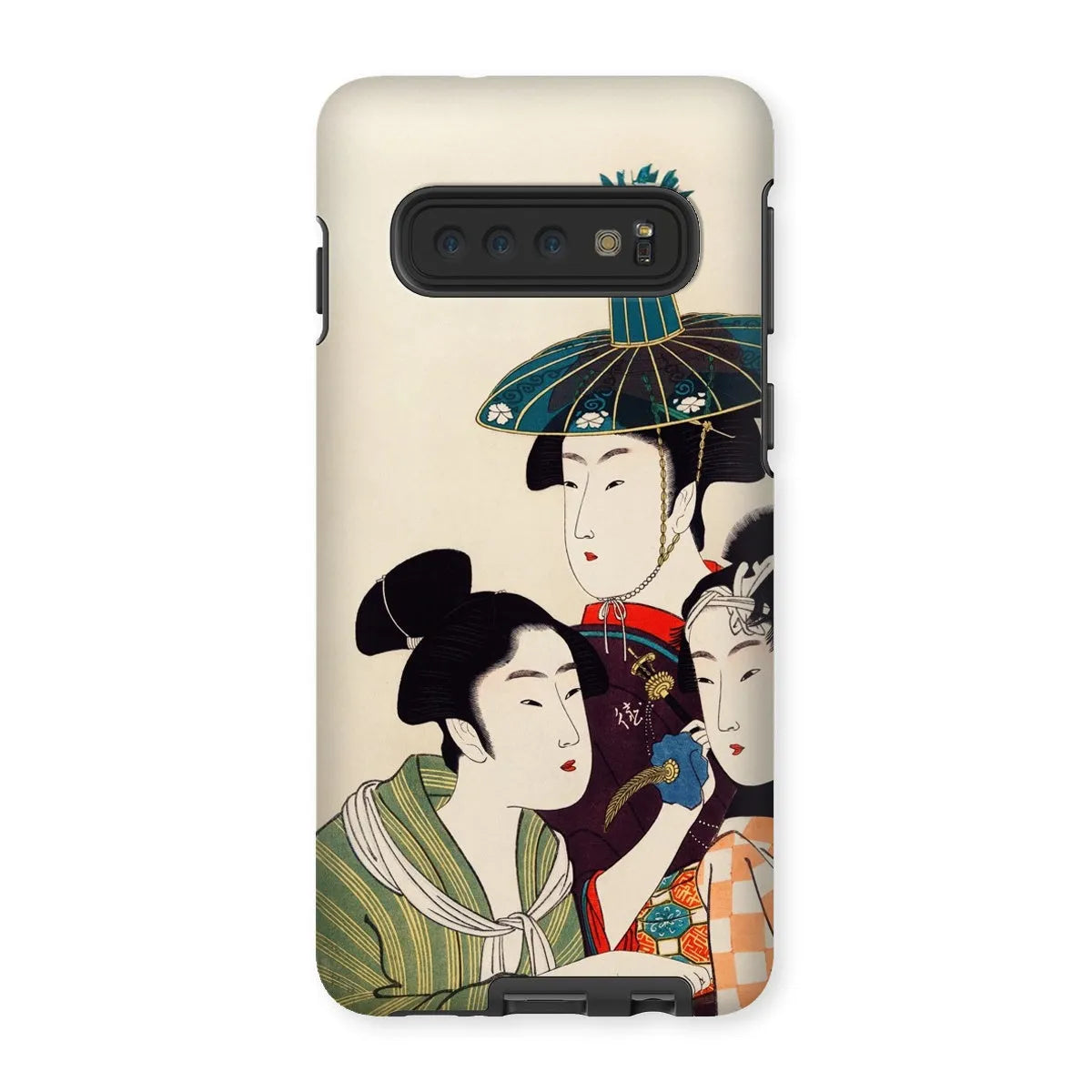 3 Young Men Or Women - Japanese Ukiyo-e Phone Case - Utamaro - Samsung Galaxy S10 / Matte - Mobile Phone Cases