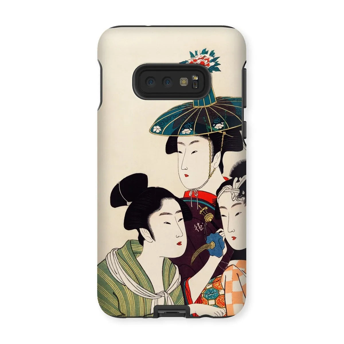 3 Young Men Or Women - Japanese Ukiyo-e Phone Case - Utamaro - Samsung Galaxy S10e / Matte - Mobile Phone Cases