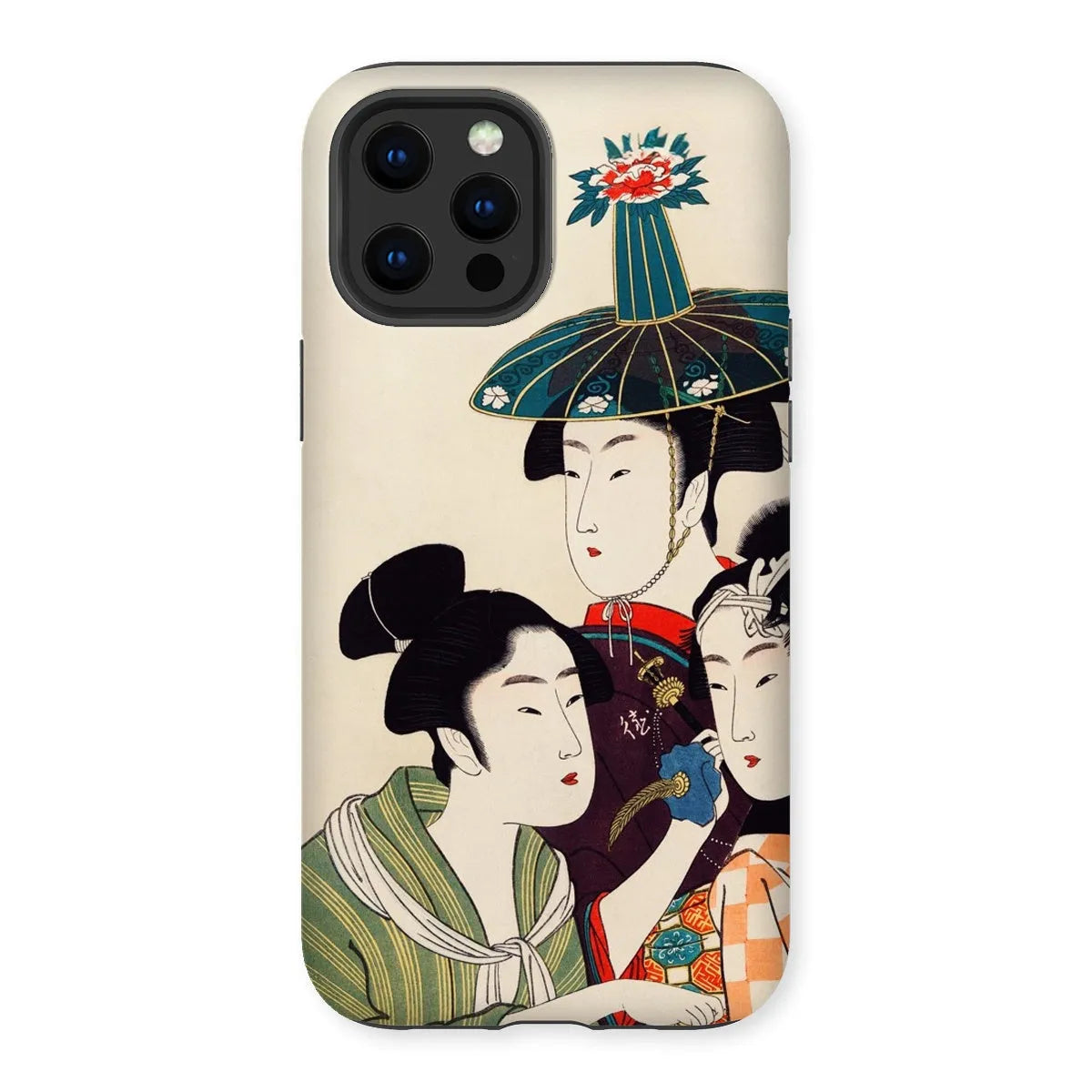 3 Young Men Or Women - Japanese Ukiyo-e Phone Case - Utamaro - Iphone 12 Pro Max / Matte - Mobile Phone Cases