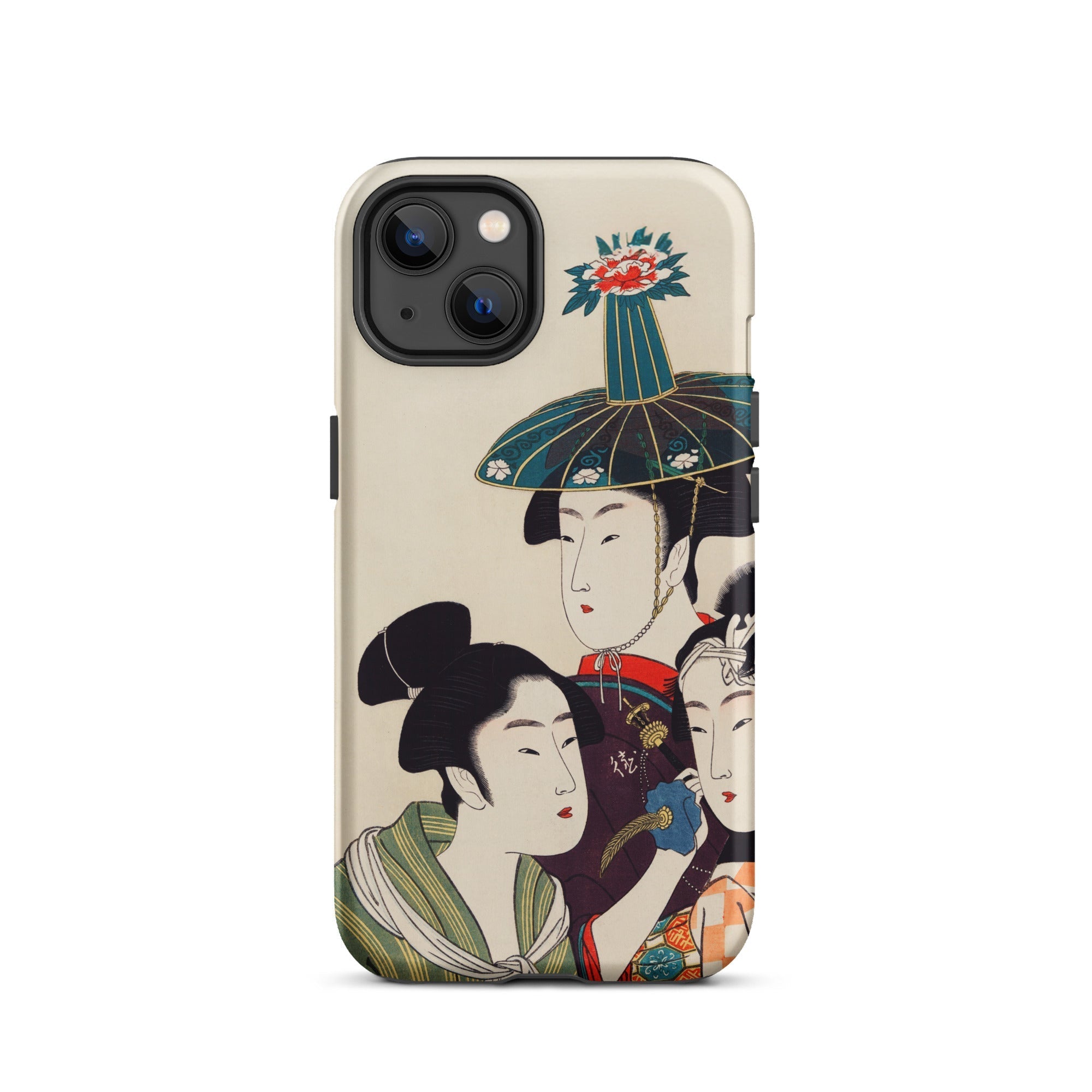 3 Young Men or Women Utamaro Ukiyo e Iphone Case, 13 / Matte, Iphone Case Japanese Art