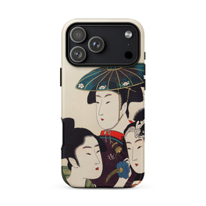 3 Young Men or Women - Utamaro Ukiyo-e Phone Case Iphone 17 Pro Max / Matte Iphone 12 Pro Max Case Japanese Art Design Utamaro Kitagawa’s