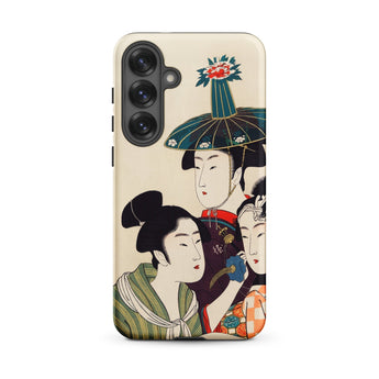 3 Young Men or Women - Utamaro Ukiyo-e Phone Case Samsung Galaxy S25 Plus / Matte Beige Traditional Japanese Illustration Three Kitagawa’s,
