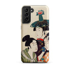 3 Young Men or Women Utamaro Ukiyo e Samsung Case, Galaxy S21 Plus / Matte, Smartphone Case Traditional Japanese Ukiyo Style Illustration