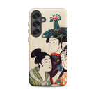 3 Young Men or Women Utamaro Ukiyo e Samsung Case, Galaxy S25 Plus / Matte, Smartphone Case Traditional Japanese Ukiyo Style Illustration