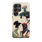 3 Young Men or Women Utamaro Ukiyo e Samsung Case, Galaxy S25 Ultra / Matte, Smartphone Cover Traditional Japanese Ukiyo Style Illustration